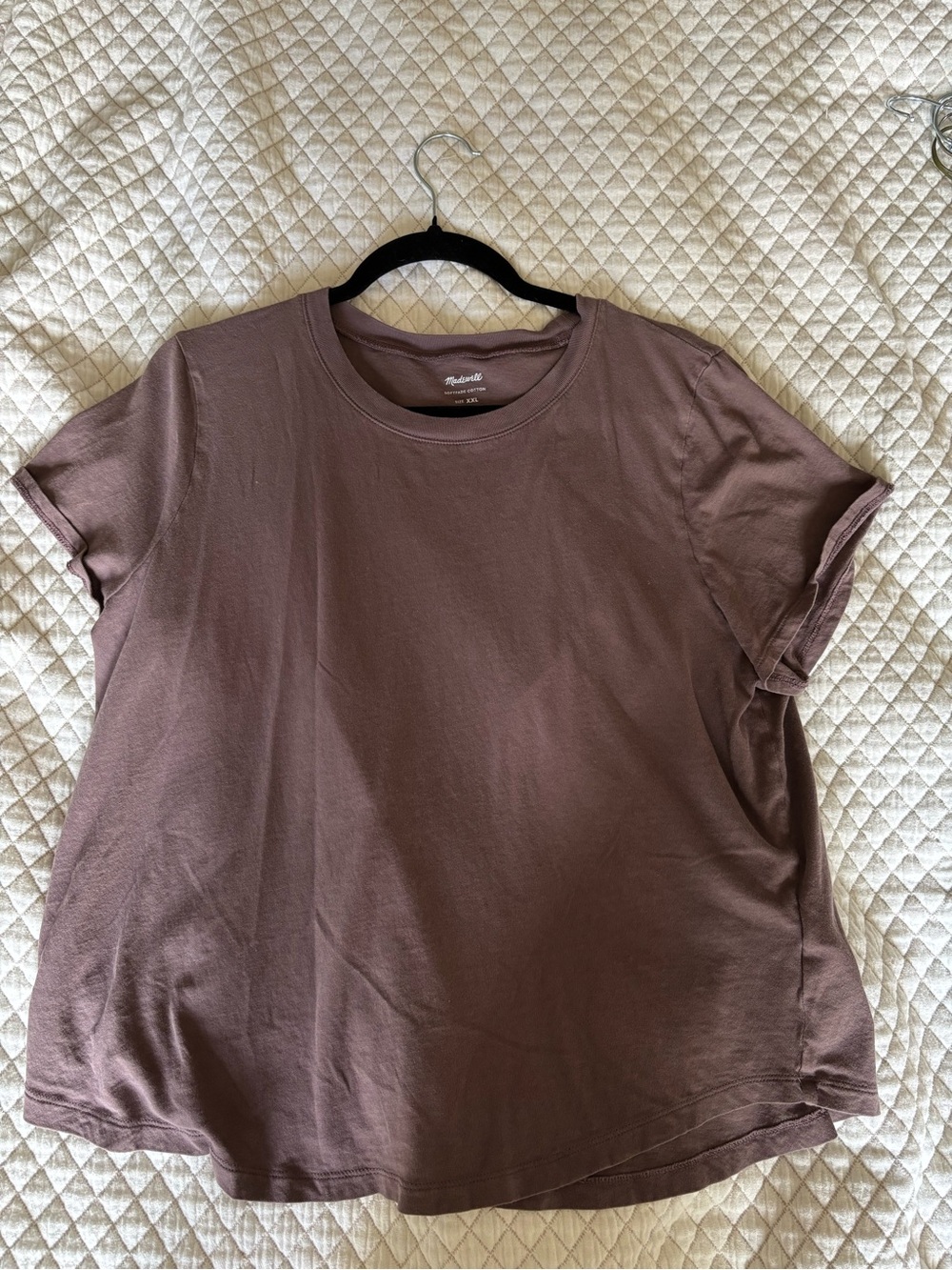 Madewell Mauve Crewneck Short Sleeve Tee